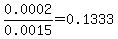 0.0002%2F0.0015+=+0.1333