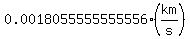 0.0018055555555556%28km%2Fs%29