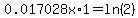 0.017028x%2A1=ln%282%29