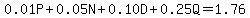 0.01P%2B0.05N%2B0.10D%2B0.25Q=1.76