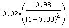 0.02%2A%280.98%2F%281-0.98%29%5E2%29