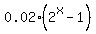0.02%2A%282%5Ex-1%29