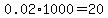 0.02%2A1000=20