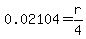 0.02104=r%2F4