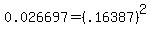 0.026697=%28.16387%29%5E2