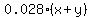 0.028%28x%2By%29