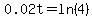 0.02t=ln%284%29