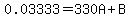 0.03333=330A%2BB