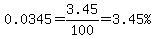 0.0345=3.45%2F100=%223.45%25%22