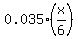 0.035%2A%28x%2F6%29