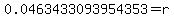 0.0463433093954353=r