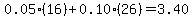 0.05%2816%29%2B0.10%2826%29=3.40