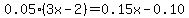 0.05%283x-2%29=0.15x-0.10