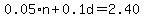0.05%2An%2B0.1d=2.40