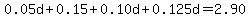 0.05d%2B0.15%2B0.10d%2B0.125d=2.90