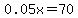 0.05x+=+70