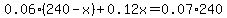 0.06%28240-x%29%2B0.12x=0.07%2A240