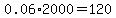 0.06%2A2000=120