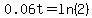 0.06t=ln%282%29