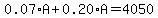 0.07%2AA%2B0.20%2AA=4050
