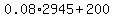 0.08%2A2945%2B200