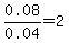 0.08%2F0.04=2