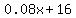 0.08x%2B16