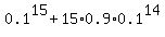 0.1%5E15+%2B+15%2A0.9%2A0.1%5E14