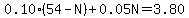 0.10%2854-N%29%2B0.05N=3.80