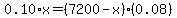 0.10%2Ax=%287200-x%29%2A%280.08%29