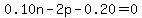 0.10n-2p-0.20=0
