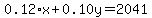 0.12%2Ax%2B0.10y=2041