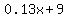 0.13x%2B9