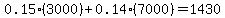0.15%283000%29%2B0.14%287000%29=1430