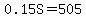 0.15S=505