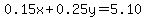 0.15x%2B0.25y=5.10