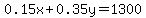 0.15x%2B0.35y=1300