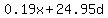 0.19x%2B24.95d