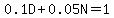 0.1D%2B0.05N=1