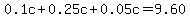 0.1c%2B0.25c%2B0.05c=9.60