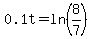 0.1t=ln%288%2F7%29%29