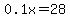 0.1x=28