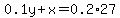 0.1y%2Bx=0.2%2A27