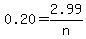 0.20=2.99%2Fn