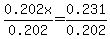0.202x%2F0.202=0.231%2F0.202