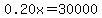 0.20x=30000