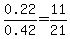 0.22%2F0.42+=+11%2F21