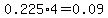 0.225%2A4+=+0.09