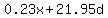 0.23x%2B21.95d