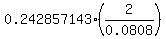 0.242857143%2A%282%2F0.0808%29